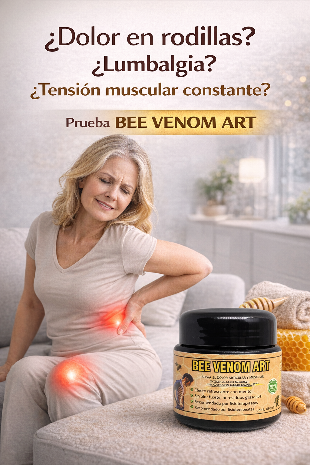 Bee Venom Articulaciones - Crema Para Dolores con Veneno de Abeja - Últimas 7 Unidades 🔥